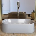 Ver imagem 3 de Cuba de Apoio Oval para Banheiro Lavabo Laila C01 O42w Cinza - Lyam