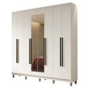 Ver imagem 3 de Guarda-Roupa Casal com Pés 8 Portas Batentes com Espelho Netuno Madesa