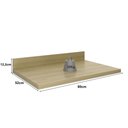 Ver imagem 3 de Tampo para Balcão 80 cm Grazi 100% MDF Carvalho Tropical - Tecno Mobili