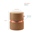 Ver imagem 3 de Kit 2 Puff Estofado Decorativo Redondo Miami Amarula - Adz