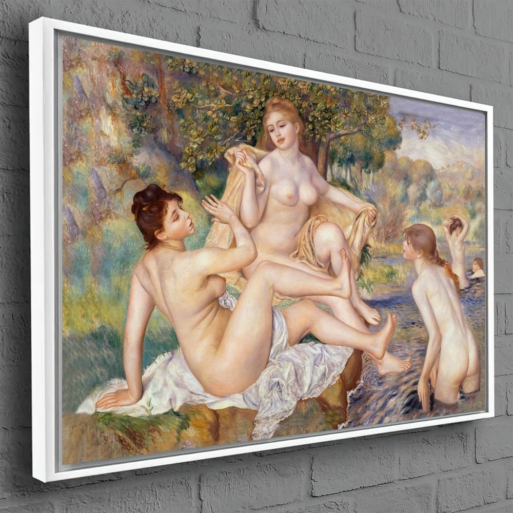 Quadro Os Grandes Banhistas Pierre Auguste Renoir:120x80 cm/BRANCA - 7
