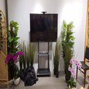 Ver imagem 3 de Suporte para Tv Pedestal com Prateleira Rodinhas Estante de Chao para Monitor Televisao Ajustavel