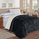 Ver imagem 1 de Coberdrom Manta E Sherpa Edredom Felpudo Queen Grosso:PRETO
