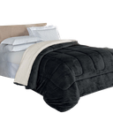 Ver imagem 2 de Coberdrom Manta E Sherpa Edredom Felpudo Queen Grosso:PRETO