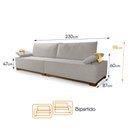 Ver imagem 3 de Sofá Living Braço Articulado Deluxe 2,30m Bouclê