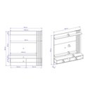 Ver imagem 4 de Painel para TV até 65 Polegadas com 2 Portas e Prateleiras Multimóveis Crcol-PTV033 Madeirado/