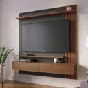 Ver imagem 1 de Painel para TV até 65 Polegadas com 2 Portas e Prateleiras Multimóveis Crcol-PTV033 Madeirado/