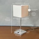 Ver imagem 3 de Kit 2 Abajur Luminária de Mesa Clássico Quadrado com Interruptor Decoração Casa, Sala, Quarto