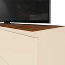 Ver imagem 3 de Rack Bancada Aracaju Off White/Canela para TV até 75” - Mobler