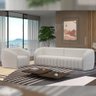 Kit Sofá 5 Lugares para Sala 332cm com 01 Poltrona Lazio M03 Bouclê Branco - Lyam Decor - 3