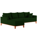 Ver imagem 2 de Sofá 4 Lugares Beny com Chaise Esquerdo Suede Verde