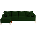 Ver imagem 1 de Sofá 4 Lugares Beny com Chaise Esquerdo Suede Verde