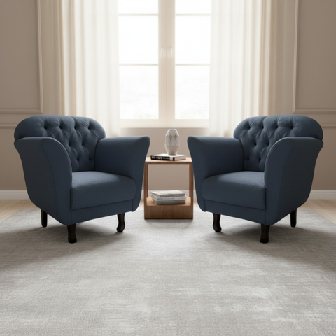 Kit 2 Poltronas Decorativa Dália Bouclé Cinza