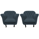 Ver imagem 3 de Kit 2 Poltronas Decorativa Dália Bouclé Cinza