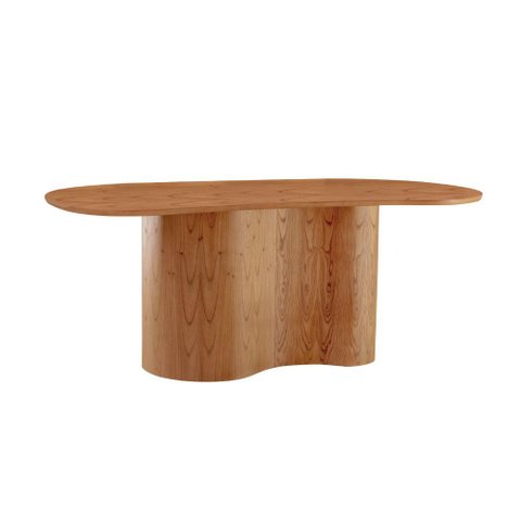 Mesa Suiça 180cm Tampo Orgânico Laminado Moderna Mobília