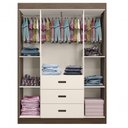 Ver imagem 4 de Jogo de Quarto Infantil Livia com Berço Mini Cama Cômoda e Roupeiro Canaã