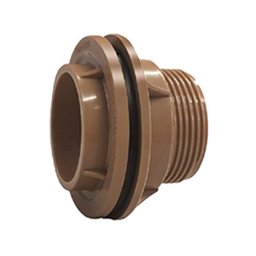 2x Adaptador Flange 50mm (1.1/2) Marrom Para Caixa D' Água - 2