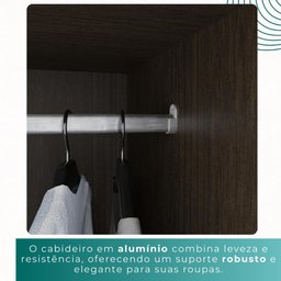 Guarda Roupa Casal 100% Mdf 6 Portas 6 Gavetas Itália - Mais Móveis New Canion - 8
