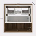 Ver imagem 2 de Gabinete para Banheiro sem Cuba 2 Gavetas Gael Marrom/Nogal/Branco