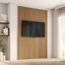 Ver imagem 1 de Painel Ripado para TV 65 Polegadas Planejado 160x250cm Aruá CabeCasa MadeiraOriginals Marrom/Jatobá
