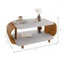 Ver imagem 3 de Mesa de Centro Floripa Off White/naturalle - Móveis Bechara
