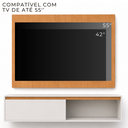 Ver imagem 5 de Painel com Rack para TV até 55 " Berlin Suspenso 136cm