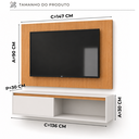 Ver imagem 4 de Painel com Rack para TV até 55 " Berlin Suspenso 136cm