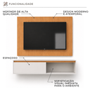 Ver imagem 2 de Painel com Rack para TV até 55 " Berlin Suspenso 136cm
