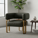 Ver imagem 4 de Kit 02 Poltrona Cadeira Decorativa Sala Clinica Versátil Loy:courino Sintético Preto