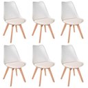 Ver imagem 1 de Conjunto 6 Cadeiras Eames Leda Estofadas Movescan Branco Branco