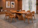 Ver imagem 1 de Sala de Jantar Maciça 8 Cadeiras 2,20m Dunnas Sala Nobre