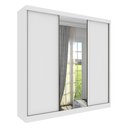 Ver imagem 2 de Guarda-Roupa Casal com Espelho 3 Portas de Correr e 4 Gavetas 240cm Multimóveis CR35486 Neve