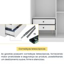Ver imagem 3 de Guarda-Roupa Casal com Espelho 3 Portas de Correr e 4 Gavetas 240cm Multimóveis CR35486 Neve