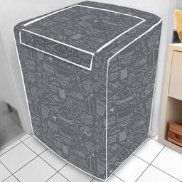 Capa Maquina de Lavar Abertura Superior Lavanderia Cinza M - 2