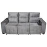 Cj Sofá Alfa 2 E 3 Lugares Retrátil Reclinável Cinza - 4