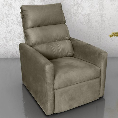 Poltrona Reclinável Mila Suede Cappuccino 69cm 110kg Matrix