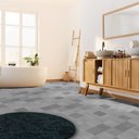 Ver imagem 4 de Adesivo Vinilico Lavavel para Piso Quadrados Mistos Tons Cinza 500x60cm