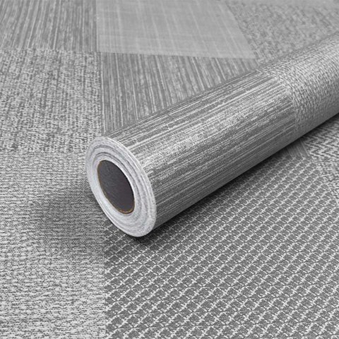 Adesivo Vinilico Lavavel para Piso Quadrados Mistos Tons Cinza 500x60cm