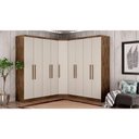 Ver imagem 4 de Modulado de Quarto Guarda Roupa Rizon C- 4 Portas e 3 Gavetas Freijo Cumaru - Novo Horizonte