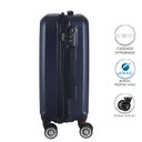 Ver imagem 6 de Mala de Bordo Abs Denlex Ma1121 Cadeado Integrado Rodas Duplas Giro 360º Azul P