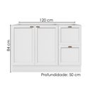 Ver imagem 3 de Balcao para Pia sem Tampo 120 Cm Unna Branco Poliman