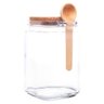 Pote Porta Mantimentos Quadrado de Vidro com Tampa Rolha e Colher de Bambu 830 Ml Lyor - 6