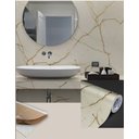 Ver imagem 2 de Papel Parede Decorativo Alltak Lavável Todos Modelos 60cmx1m - Mármore Crema Marfil Fosco