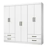Guarda Roupa Hercules 6 Portas e 4 Gavetas Sem Espelho Branco - Carioca Móveis - 1