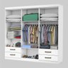 Guarda Roupa Hercules 6 Portas e 4 Gavetas Sem Espelho Branco - Carioca Móveis - 4