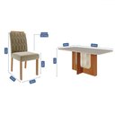 Ver imagem 3 de Mesa de Jantar 6 Lugares Louise Paola com Vidro Cinamomo/off White/joli - Cimol