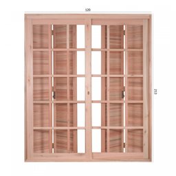 Porta de Madeira Balcão Pantográfica 213x120cm com Batente de14cm EWK 470 Rondosul  - 3