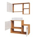 Ver mais imagens de Gabinete de Banheiro Lotus Movelove 3 Portas com Espelheira Jequitiba/Off White New