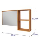 Ver imagem 5 de Gabinete de Banheiro Lotus Movelove 3 Portas com Espelheira Jequitiba/Off White New