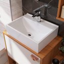 Ver imagem 3 de Gabinete de Banheiro Lotus Movelove 3 Portas com Espelheira Jequitiba/Off White New